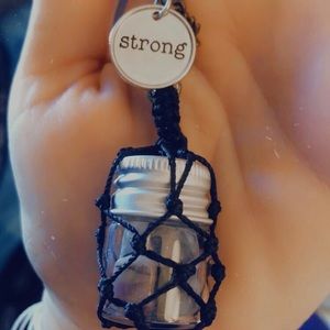 “Dispel Negativity”🙅‍♀️Lucky Crystal Jar Key Chain by Blessed Beadings.✨